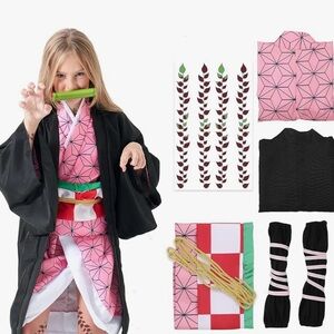 Kids  xLarge Nezuko Kamado Demon Slayer Anime Costume Set